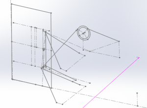 Modelling the geometry of the system in SolidWorks